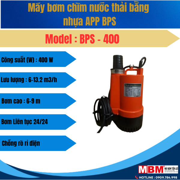 Bơm chìm nước thải BPS400 400W